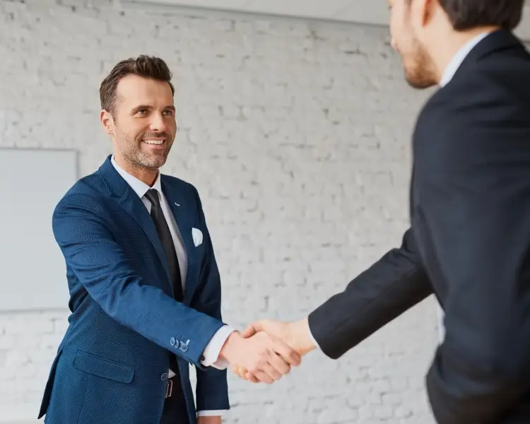 business man working with accountant on family office services